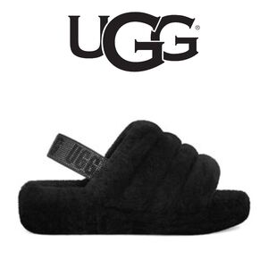 UGG- Fluff Yeah Bling Slide - Black
